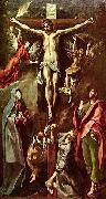 El Greco Christus am Kreuz, mit Maria, Johannes und Maria Magdalena oil painting
